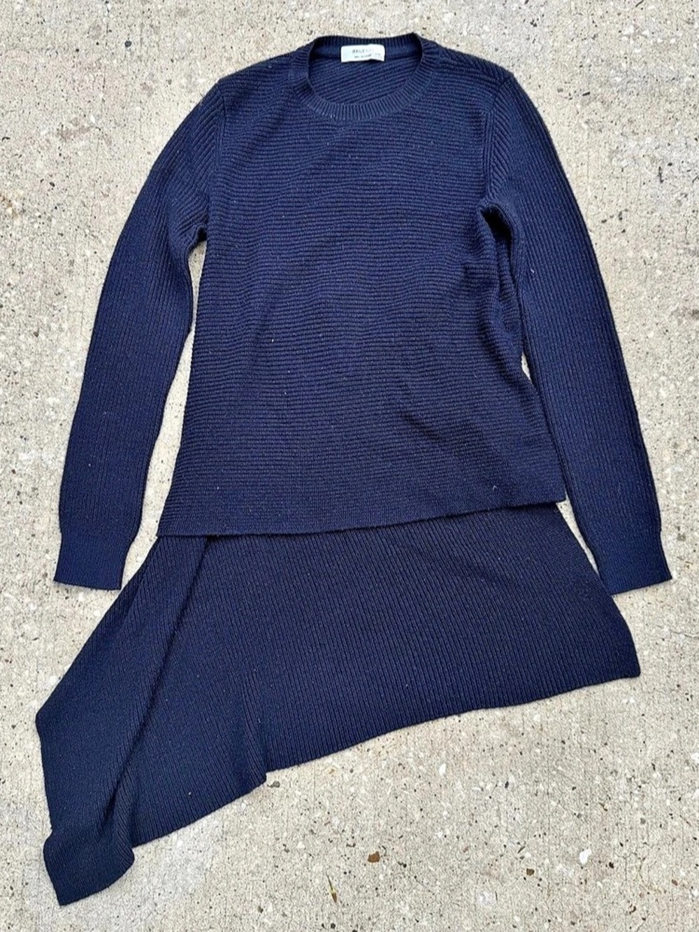 BAILEY/44 Asymmetrical Knit Sweater in Blue Size Small